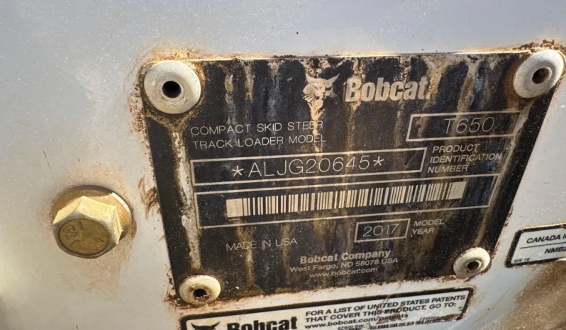 
								2017 Bobcat T650 Skid Steer Loader full									